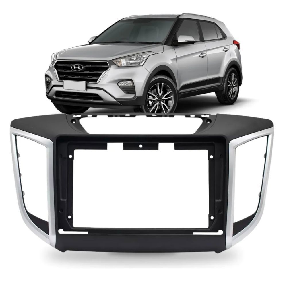 Moldura Painel 2din 9 Polegadas Carro Hyundai Creta 14 A 21