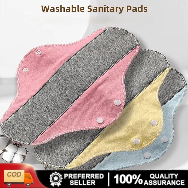 6pcs Forros De Calcinha De Algodão Reutilizáveis – Almofadas Menstruais Laváveis À Prova De Vazamento Para Mulheres