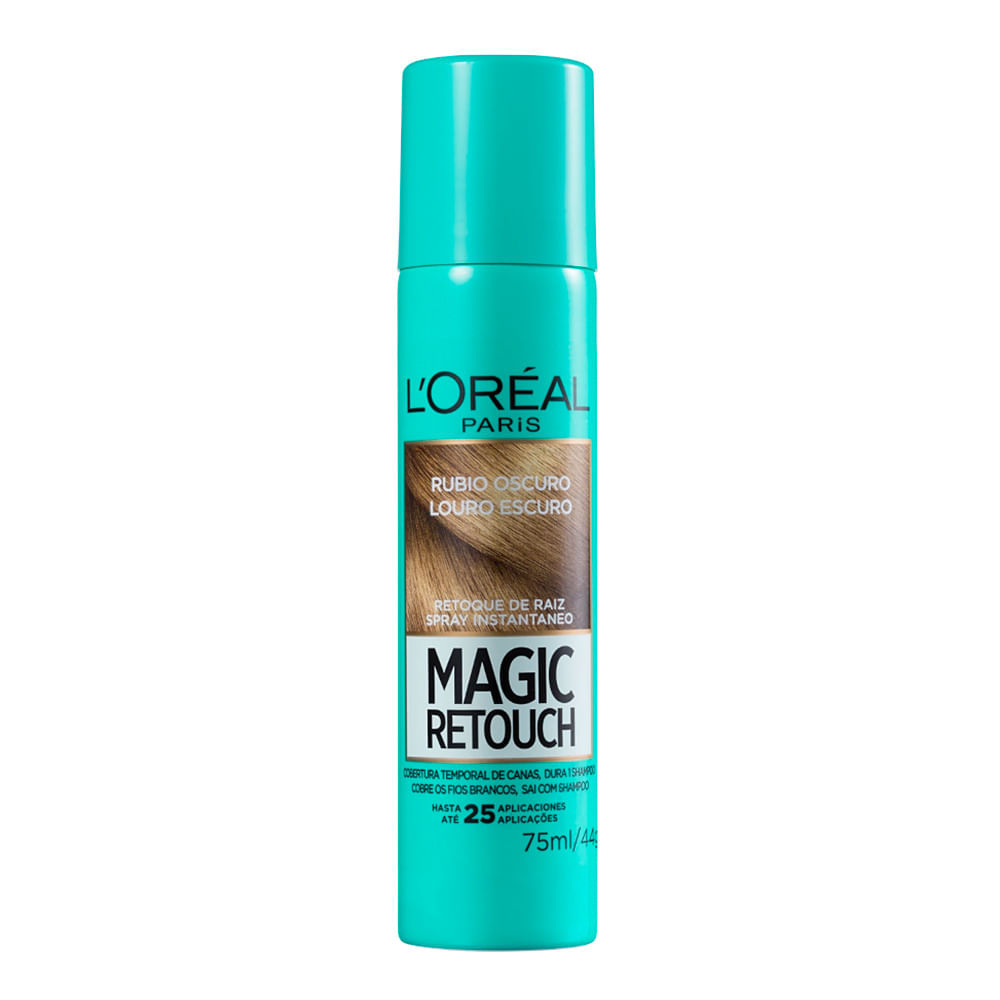 Magic Retouch L'oréal Louro Escuro Spray Instantâneo para Retoque de Raiz 75ml em Oferta na Shopee
