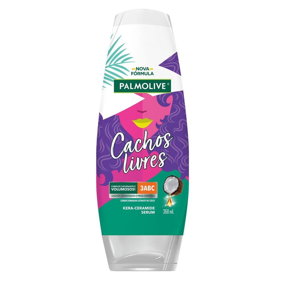 Condicionador Palmolive Cachos Livres Extrato de Coco 350ml em Oferta na Shopee