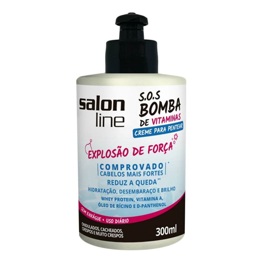 Creme de Pentear Salon Line S.O.S Bomba de Vitaminas com 300ml em Oferta na Shopee