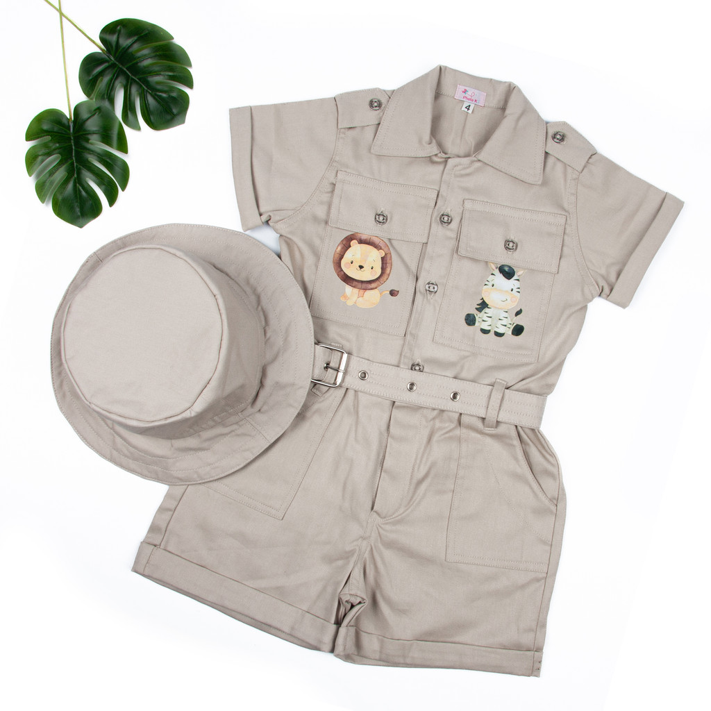 Macacão Safari Infantil Menino em Oferta na Shopee