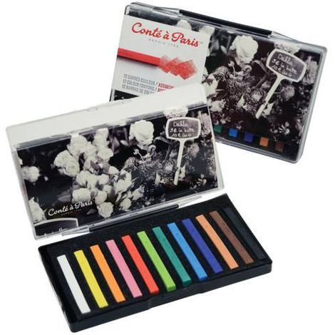 Estojo Giz Pastel Seco Carre com 12 Cores Conte À Paris 50128