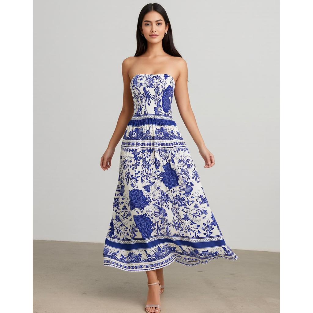 Vestido Feminino Floral Tomara que Caia Vestido com Elastex Feminino Luxo Vestido Longo Plus Size