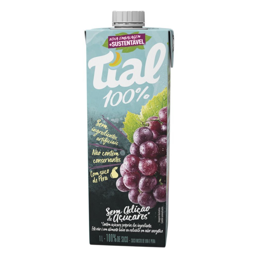Suco Tial 100% Uva e Pera 1 Litro em Oferta na Shopee