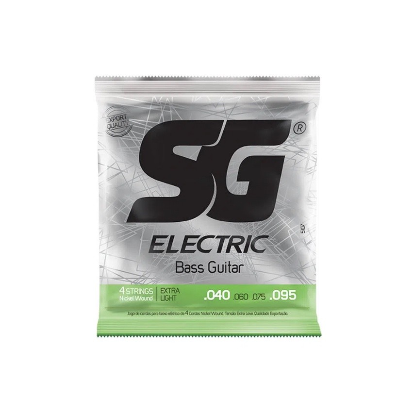 Encordoamento Sg Contra Baixo 4 Cordas 040 Nickel Extra Leve