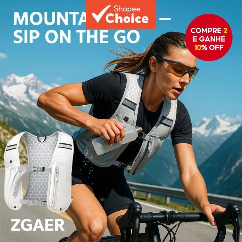 Mochila para corrida noturna, com faixa refletiva, colete respirável e à prova d'água para ciclismo. em Oferta na Shopee