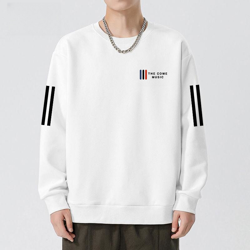 Casual de manga comprida masculina primavera outono moletom fino tamanho grande moda esportiva masculina americana pulôv