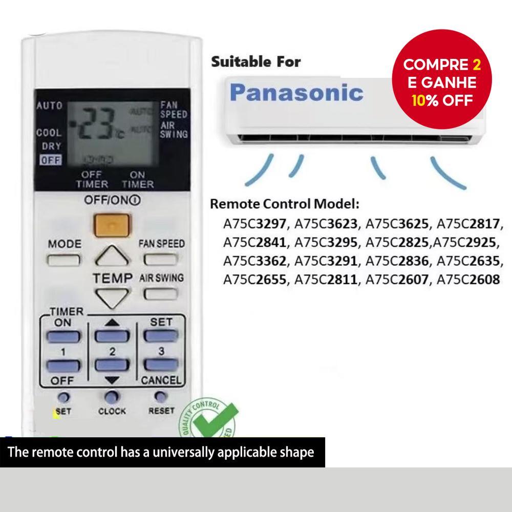 Compatível Com Controle Remoto De Ar Condicionado Panasonic PN-3B-57 . O Tem A Mesma Aparência