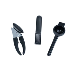 Kit Abridor de Lata Espremedor de Alho E Limão Preto – Oikos
