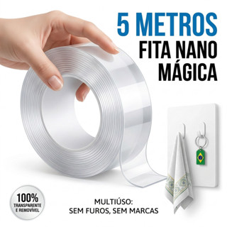 Fita Adesiva Dupla Face Nano Mágica Fixação Sem Furos Parede 3M 5M em Oferta na Shopee
