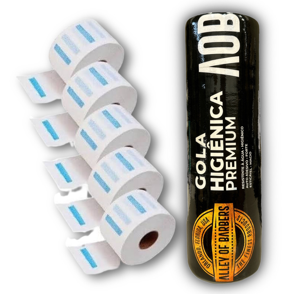 Gola Higiênica Profissional 500 Unidades | 5 Rolos Alley of Barbers | Barbearia Alta Elasticidade