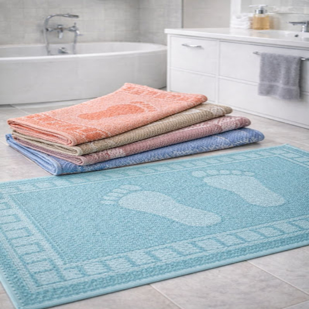 Kit  03 Toalhas de Piso Tapete Para Banheiro Pezinho 40cm x 70cm  100% Algodão em Oferta na Shopee