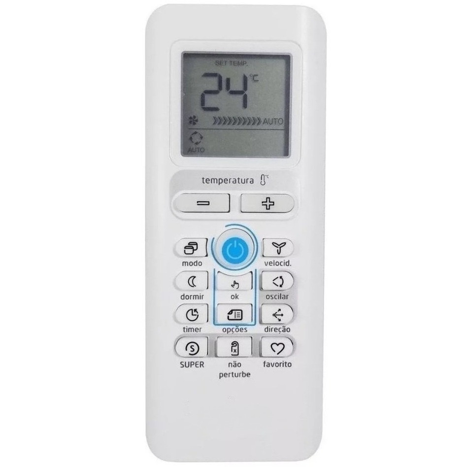 Controle Remoto Compatível com Ar Condicionado Springer Midea, Comfee e Muller, 42MACA09S5, 38KCX09S5, 42MAQA09S5