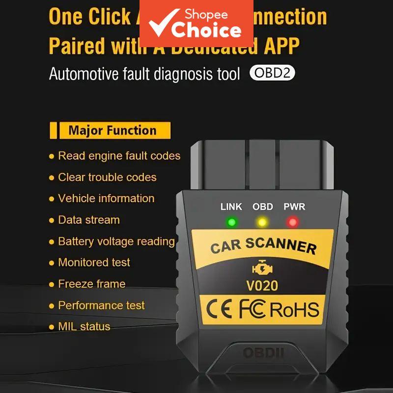 Ferramenta De Diagnóstico De Carro Com Scanner Bluetooth OBD2 | Leitor E Redefinição Do Código De Erro Motor Para iPhone