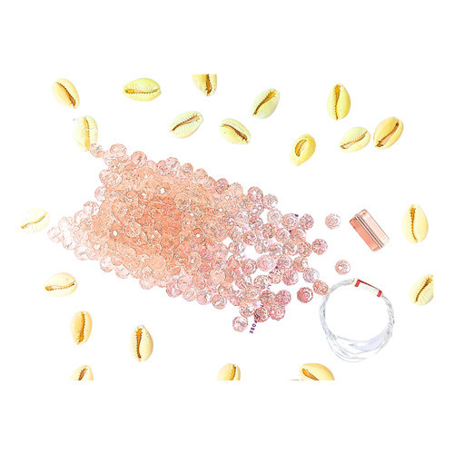 Guia Rosa -kit 200 Contas Rosa Cristal 8mm + Firma/linha Erê Rosa
