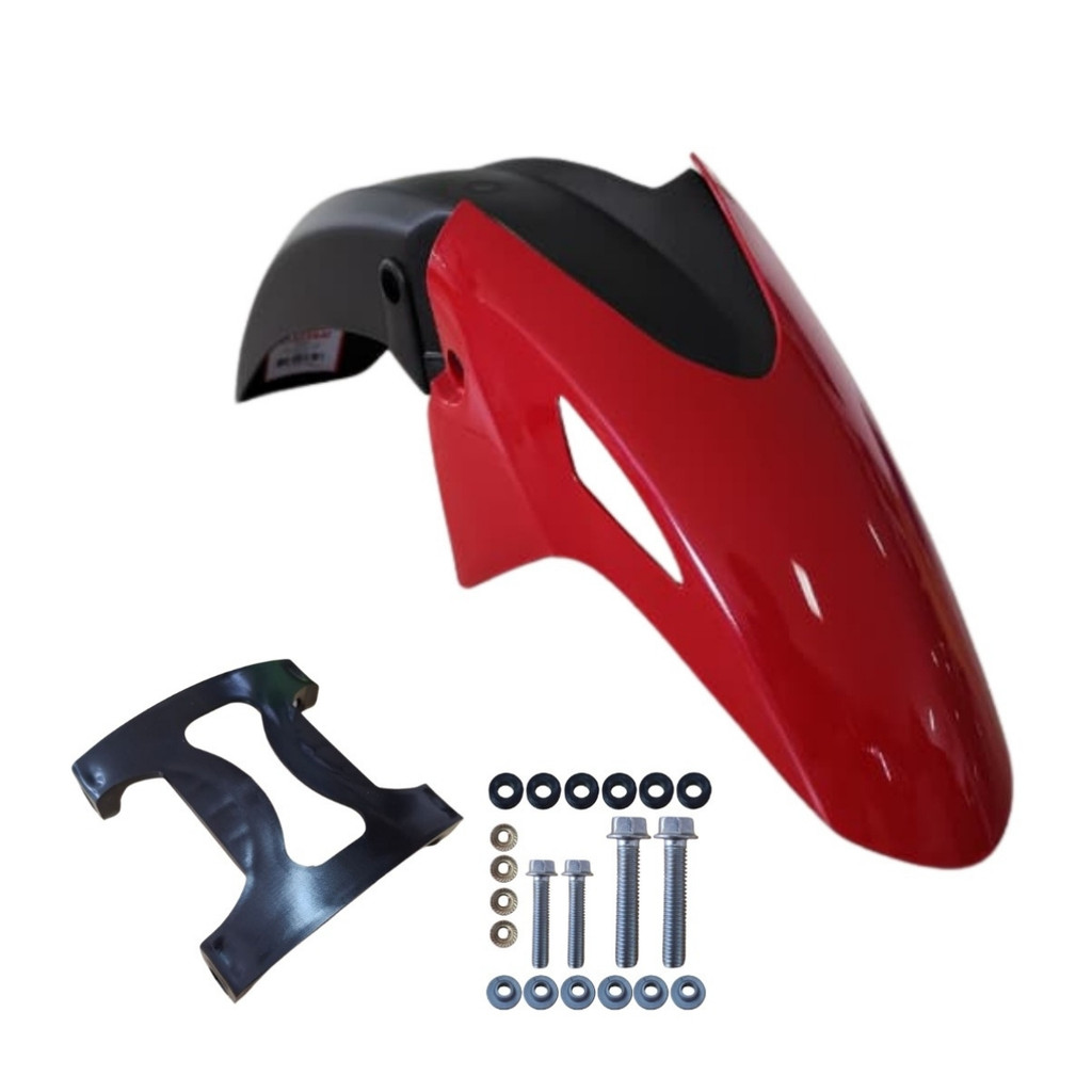 Kit Paralama Dianteiro A+B Motos Titan Fan Start Anos 2014 À 2024 Resistente Flexível Cor Injetada