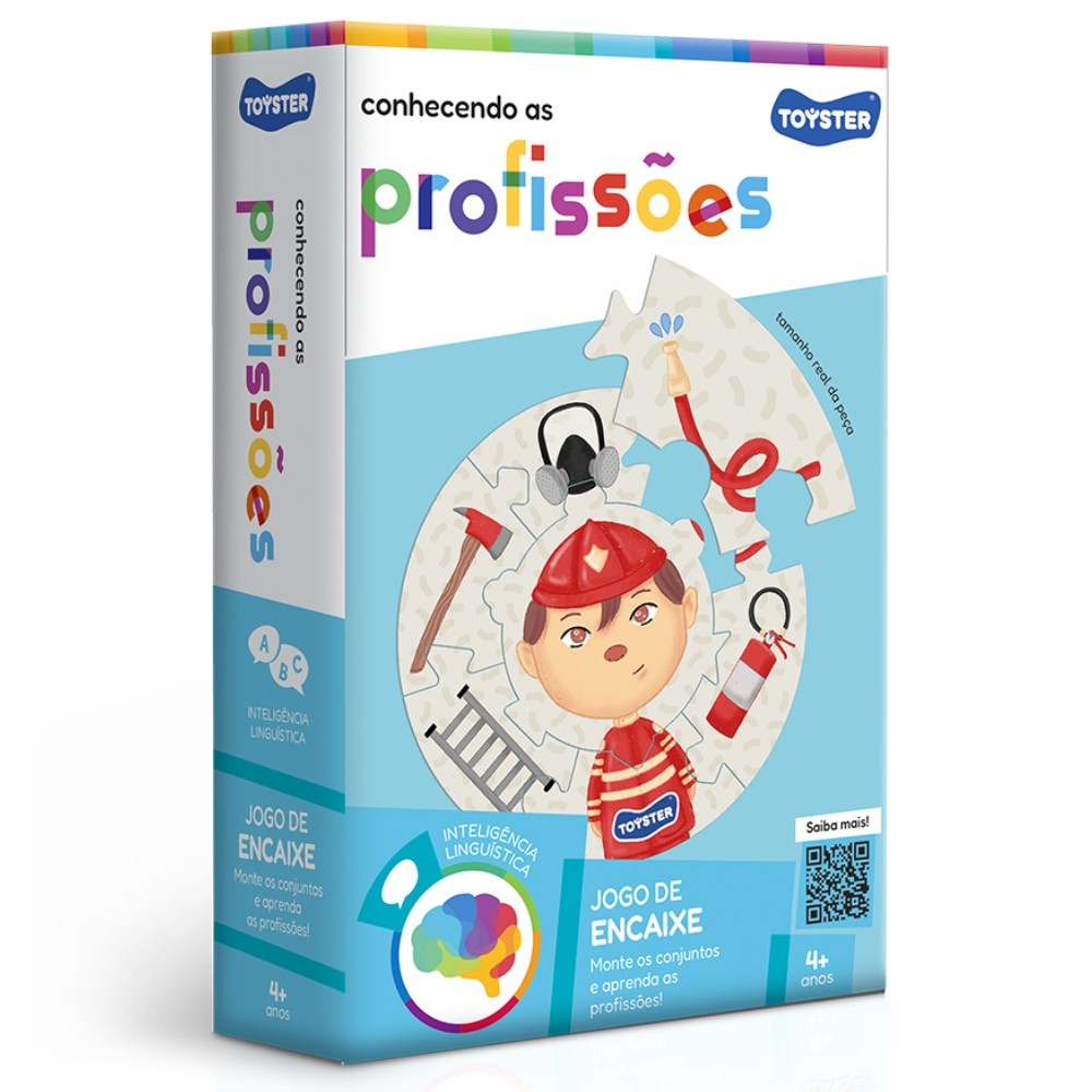 JOGO EDUCATIVO CONHECENDO AS PROFISSÕES TOYSTER BRINQUEDO IMAGEM PUZZLE QUEBRA CABEÇA 42 PEÇAS
