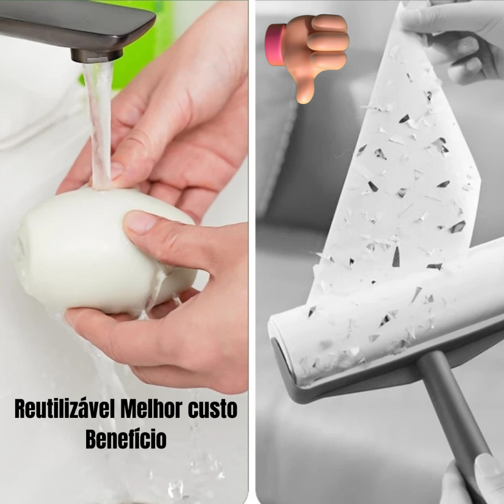 Detalhes do Rolo Adesivo Reutilizável para Remoção de Pelos e Poeira de Roupas, Animais de Estimação