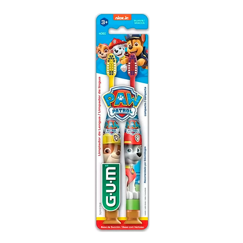 Escova Dental Infantil Gum Patrulha Canina 3+ Suave Macia Cores Sortidas 2 Unidades em Oferta na Shopee