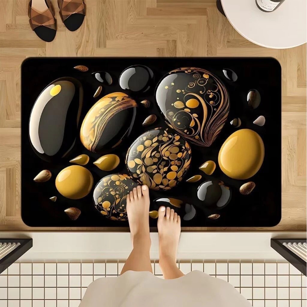 Tapete Banheiro Box Carpete Piso Antiderrapante Secagem Estampa Decoração Chão Achadinhos