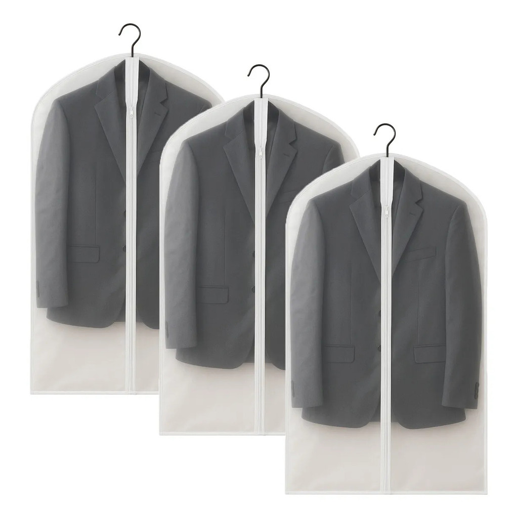 Kit 3x Capa Protetora Para Roupa Terno Impermeável 80x60cm em Oferta na Shopee