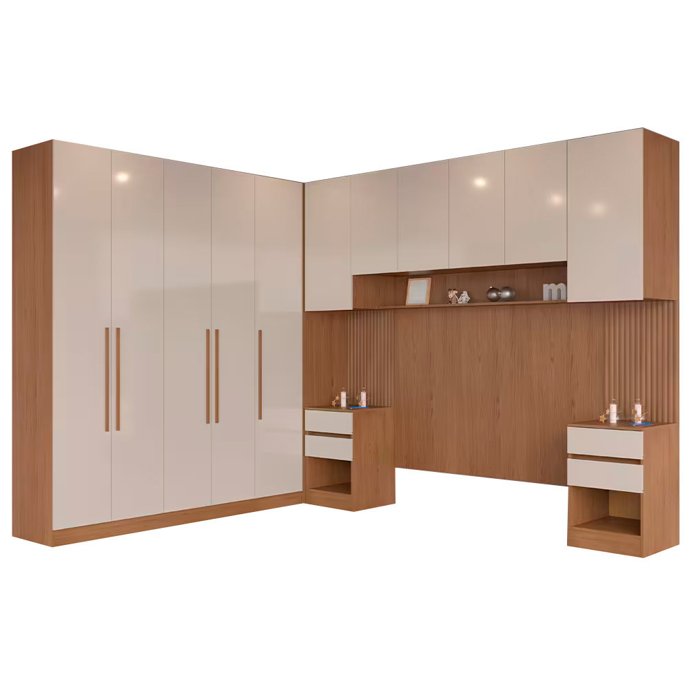 Guarda-roupa Modulado Casal Ponte 140 Bartira Lugano 11 Portas, 7 Gavetas, 11 Prateleiras, 5 Peças