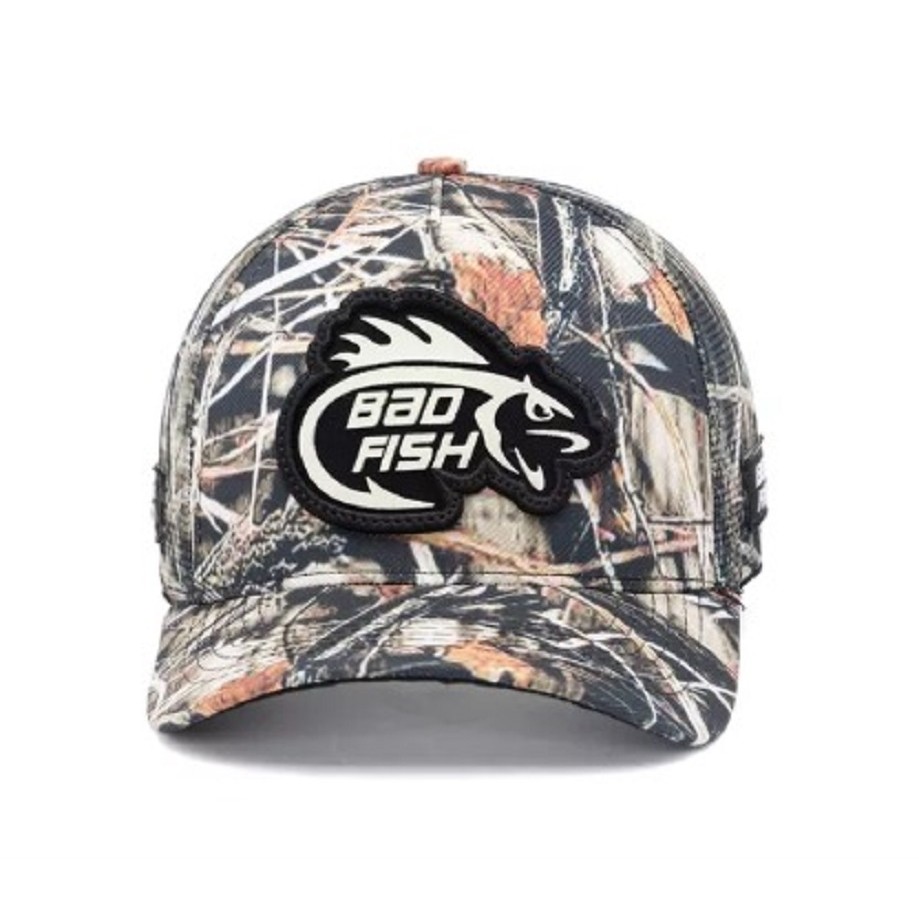 Boné Masculino Esporte Pesca Aba Curva Bad Fish Verde Oliva