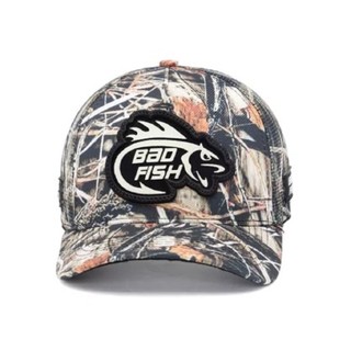 Boné Masculino Esporte Pesca Aba Curva Bad Fish Verde Oliva