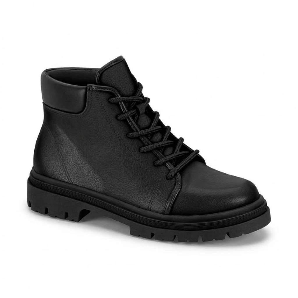 Bota Feminina Moleca Coturno Casual Cano Curto Salto Baixo Tratorada Confortável Original