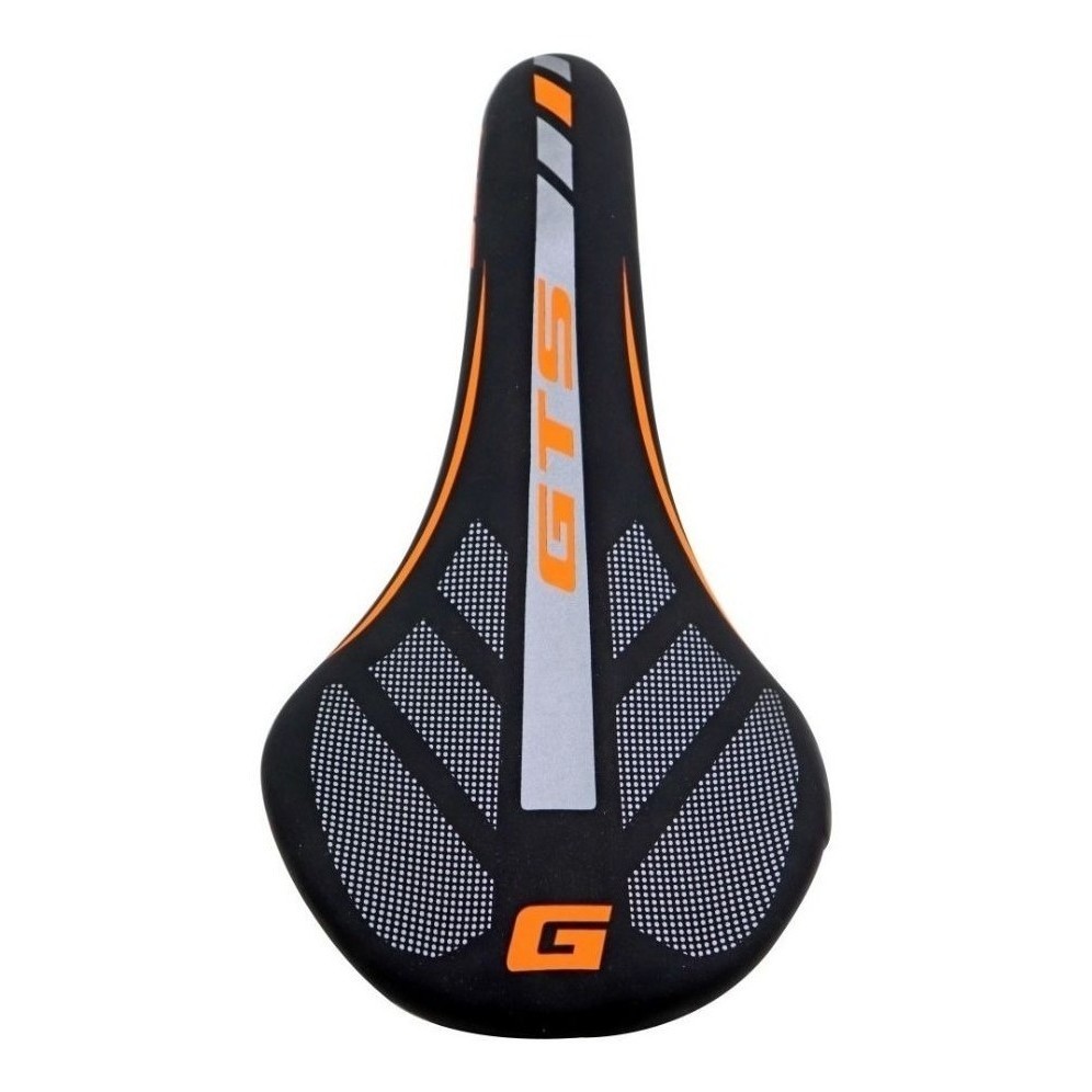 Banco Selim Gts Bicicleta Mtb Speed Exotic Laranja Preto