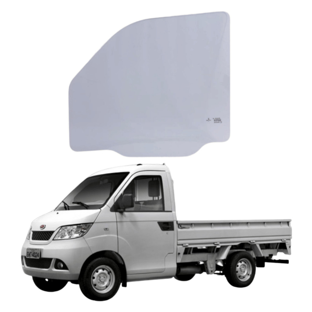 VIDRO PORTA DIANTEIRA ESQUERDA RELY Q22 PICK-UP / CAB DUPLA /  2012 2013 2014 2015