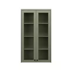 Cristaleira de Vidro Herval Viana, Verde Hill, 2 Portas, MDF