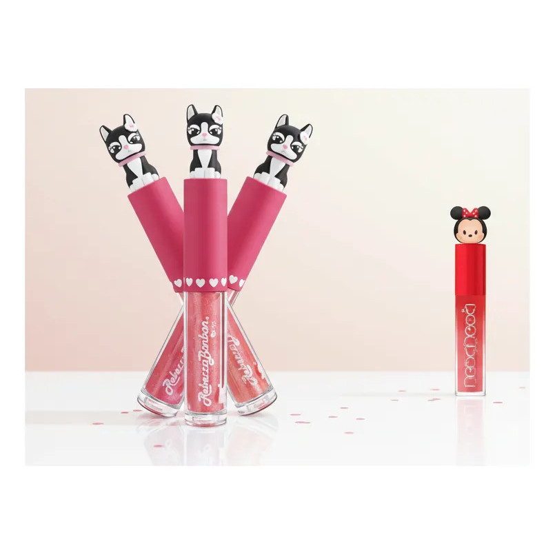Kit Gloss Glam: Lip Gloss Fúcsia + Gloss Labial Rosa-claro 5,3ml