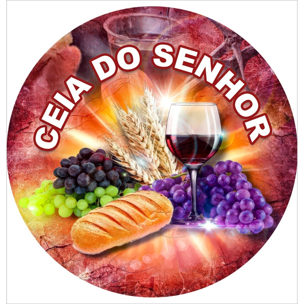 Painel Redondo de Festa Tecido Sublimado 50x50 CM 3D Veste Fácil com Elástico Santa Ceia SRD-228 FIRE em Oferta na Shopee