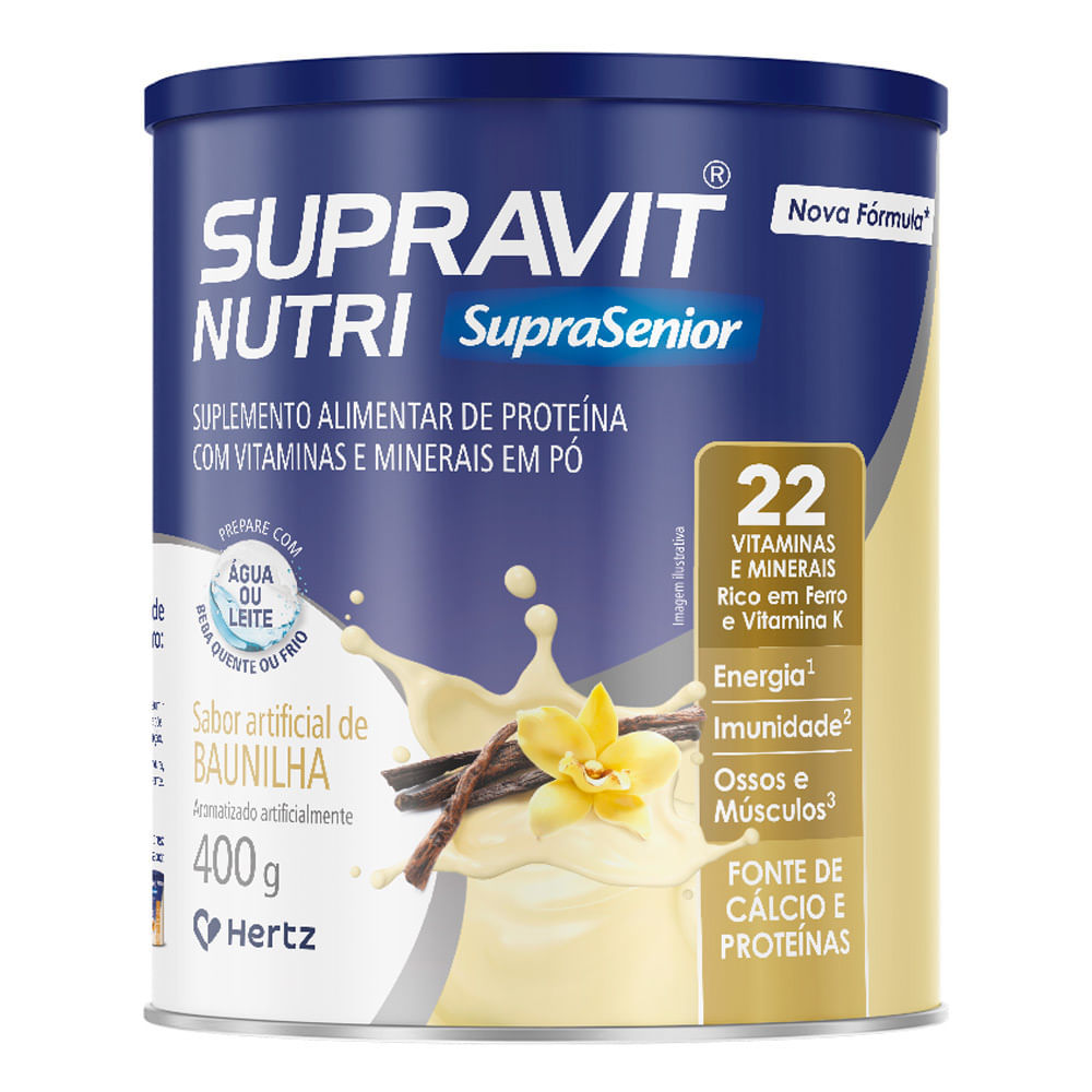 Supravit Nutri SupraSenior Sabor Baunilha 400g em Oferta na Shopee