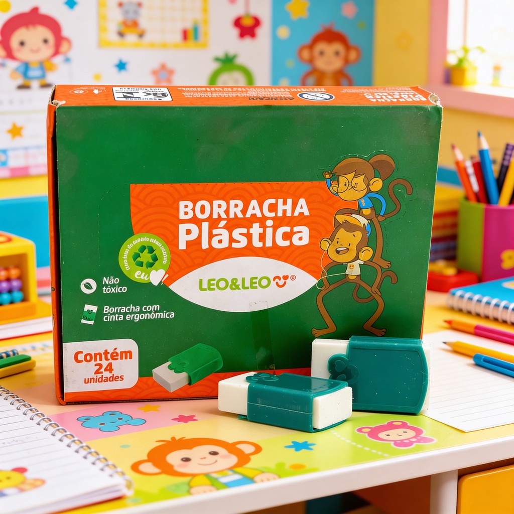 Borracha Plástica Branca c/ Cinta (Caixa c/ 24 Unidades) – Leonora