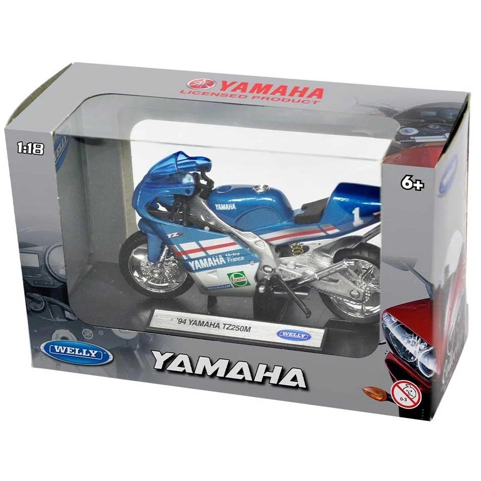Miniatura Moto Yamaha TZ250M 1994 Azul Welly 1:18