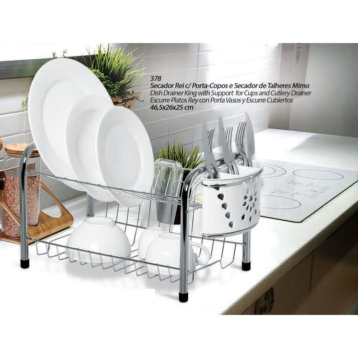 Escorredor Secador Duplo De Pratos E Copo Com Talher Mimo N378 Niquelart em Oferta na Shopee