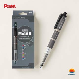 Pentel Super Multi 8 XPH803/ST 2 Versoes/8 em 1 Esferografica+Cor+Lapis/Corpo ou Kit/Japao