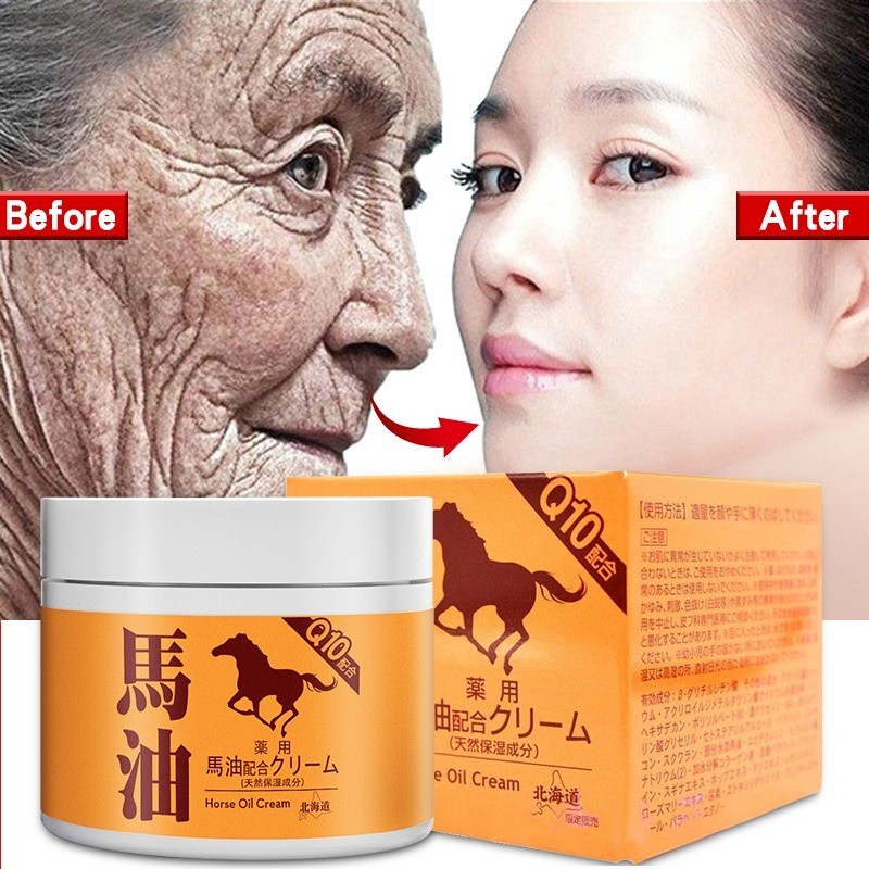 Creme hidratante óleo de cavalo removedor de rugas faciais mais firme, a elevação anti-envelhecimento remove linhas fina