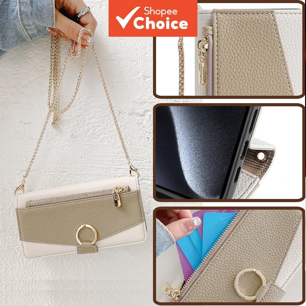 Capa Carteira de Couro PU Luxuosa para Negócios com Fecho Magnético para Samsung Galaxy S26 S25 S24 S23 FE Ultra Plus,