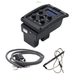 Difier 4 Banda Captador Pré-Amplificador Afinador LCD E Controle Volumes Guitarra Elétrica Para Acústica Ac
