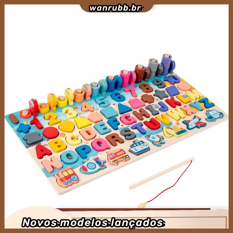 Jogos Educativos Quebra Cabeça De Madeira Número Alfabeto Brinquedos Brinquedos Educativos Para Bebe kit brinquedo Educ