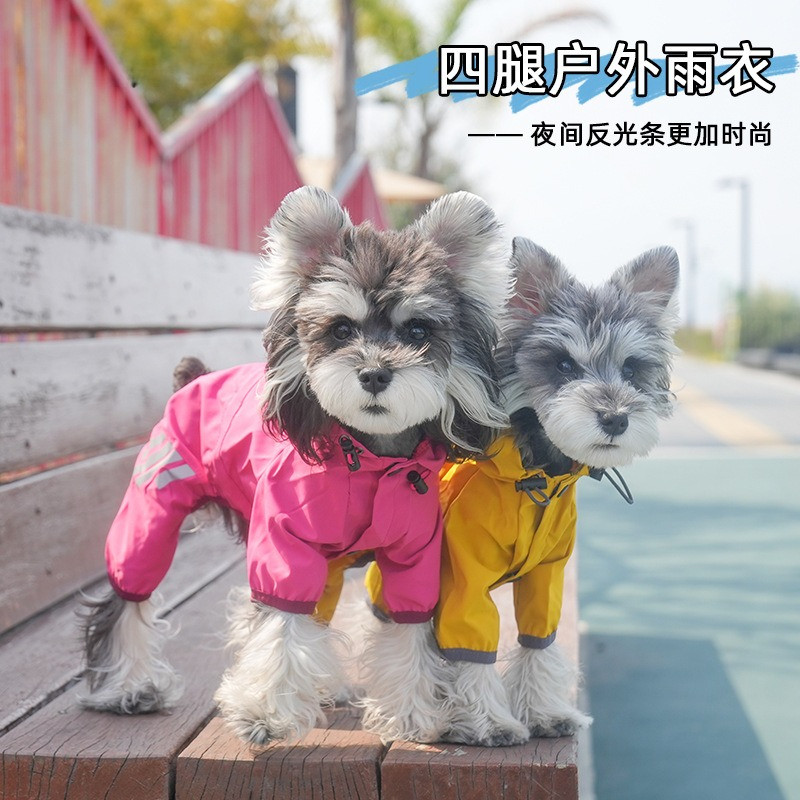 Capa de chuva para cães, Poncho à prova d'água para animais de estimação, dia chuvoso, roupas para animais de estimação,
