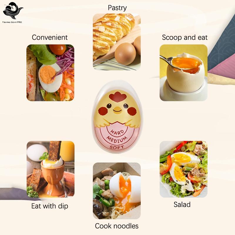 PFG Ovo Cozido Temporizador Perfeito Mudança De Cor Macio Duro Ovos Cozidos Cozinhar Cozinha Resina Ecológica Rosa Ferra