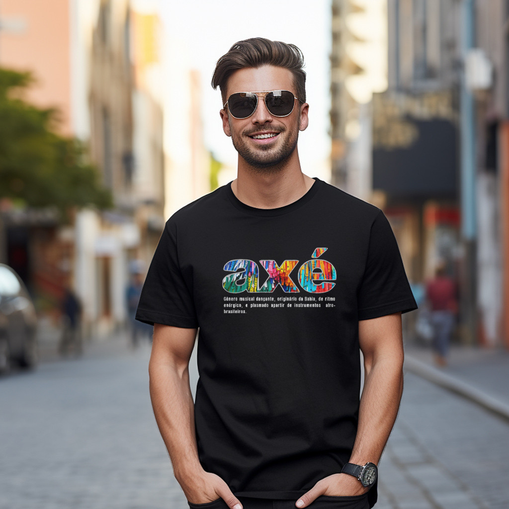 Camiseta Feminina Masculina Axé Carnaval Bahia Energia Musica Cultura Negra