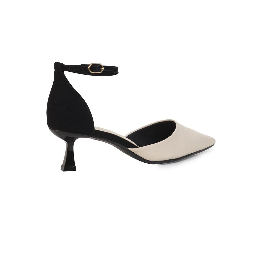 Scarpin Bebecê Salto Baixo Flare Com Fivela em Oferta na Shopee