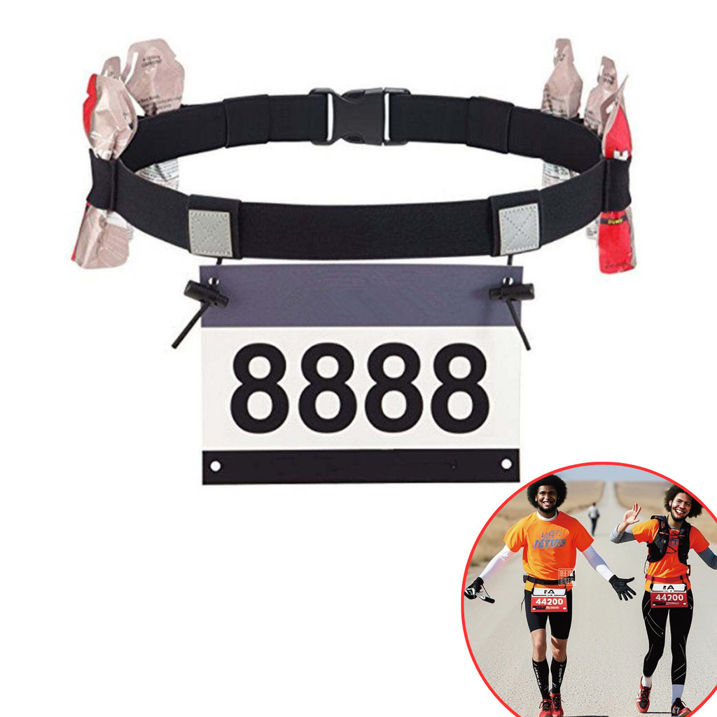 Cinto Porta Número Para Corrida Triathlon Ciclismo Gel Carb Up Elástico Refletivo em Oferta na Shopee