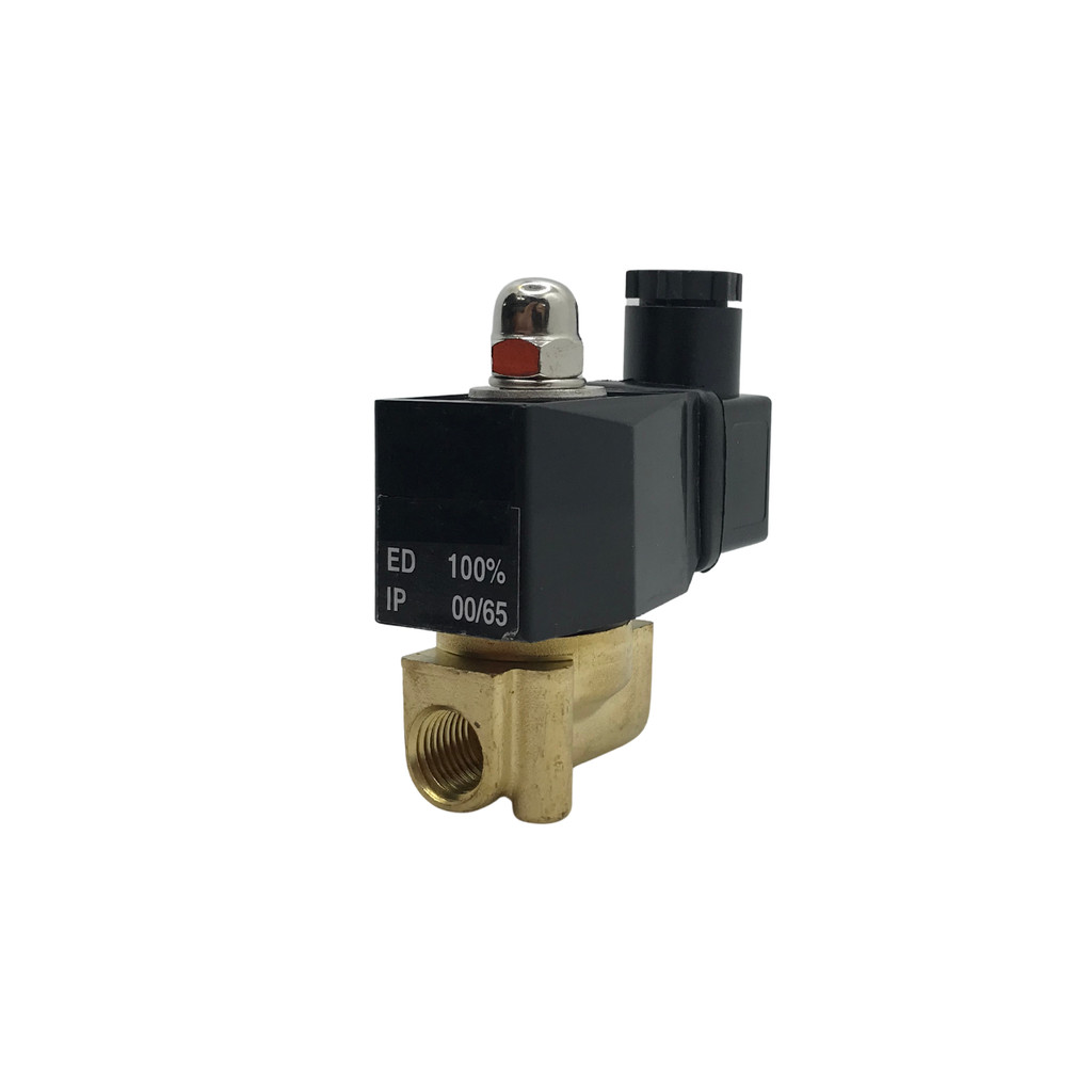 Válvula Solenoide 2 vias Rosca 1/4 Normal Fechada Bobina 220v Para Água Ar Gases Inertes